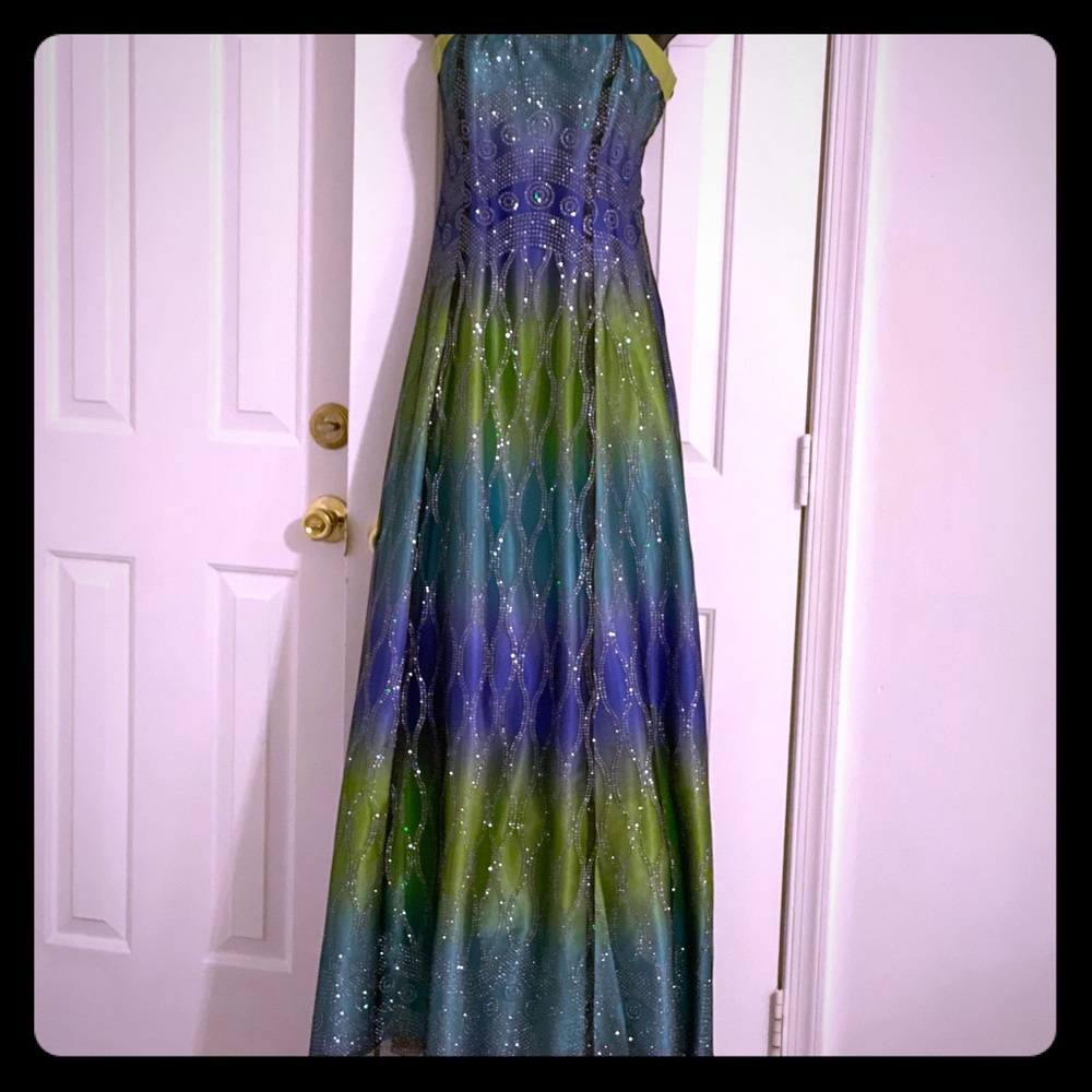 NV Couture Blue/Green Overlay with rhinestones